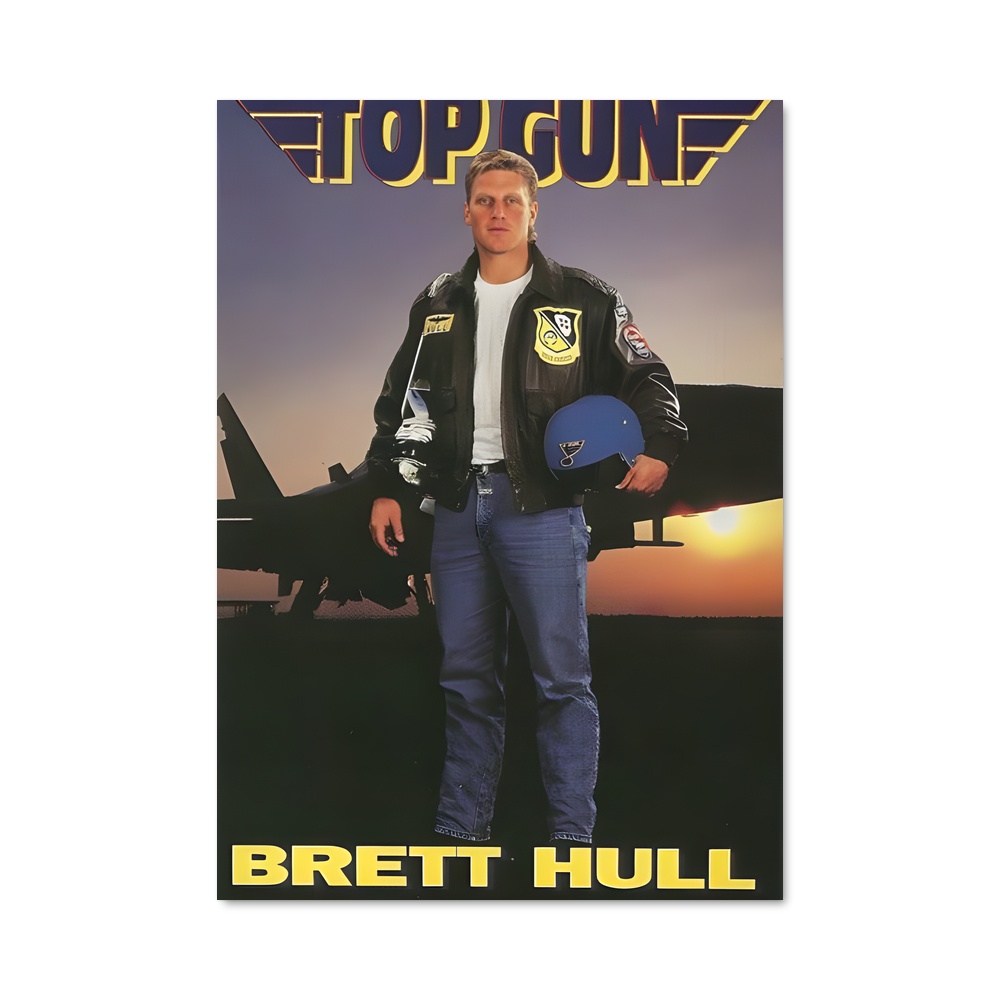 Poster Brett hull – affiche Hockey sur glace